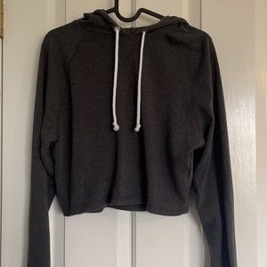 Dark grey Cropped hoodie
